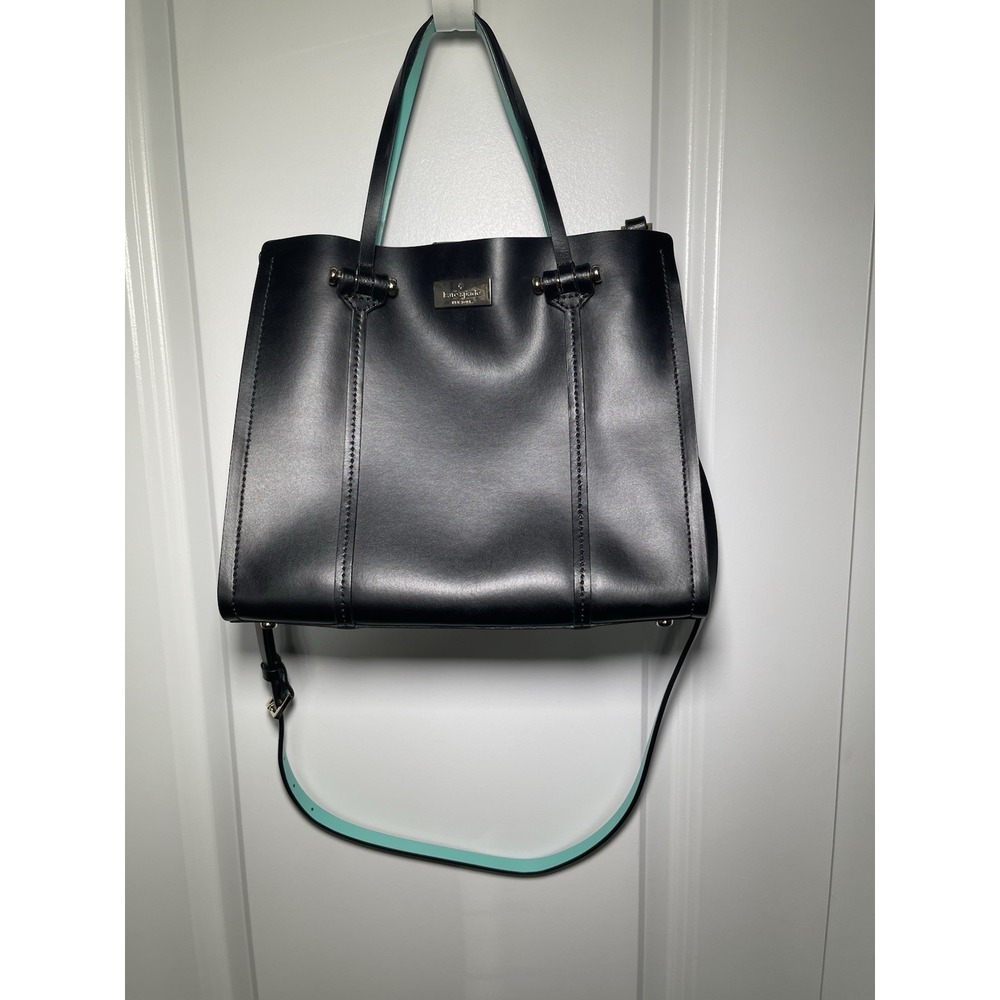 Kate Spade Arbour Hill Small Elodie Tote Purse Black and Turquoise